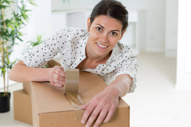 young girl moving in a new apartment - Photo, image