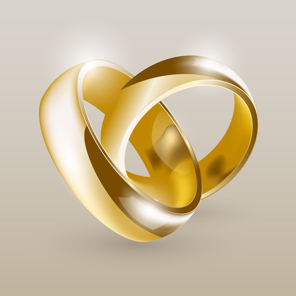 Boda anillos de oro
 - Vector, Imagen