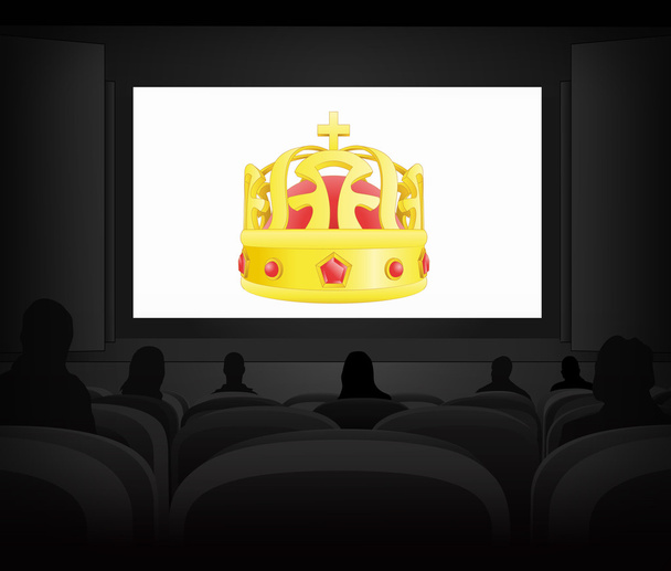 Königliche Werbung als Kinoprojektionsvektor  - Vektor, Bild