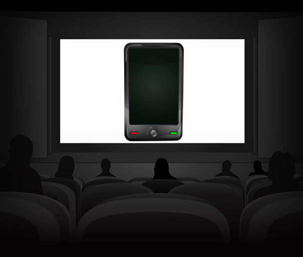 novo anúncio de telefone inteligente como vetor de projeção de cinema
  - Vetor, Imagem