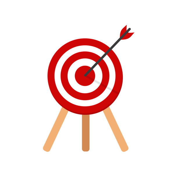 The arrow presses the target button., Focusing on goals, success, successful investment, successful business strategy, targeted investment strategies, icon illustrations and vector - Vector, Image