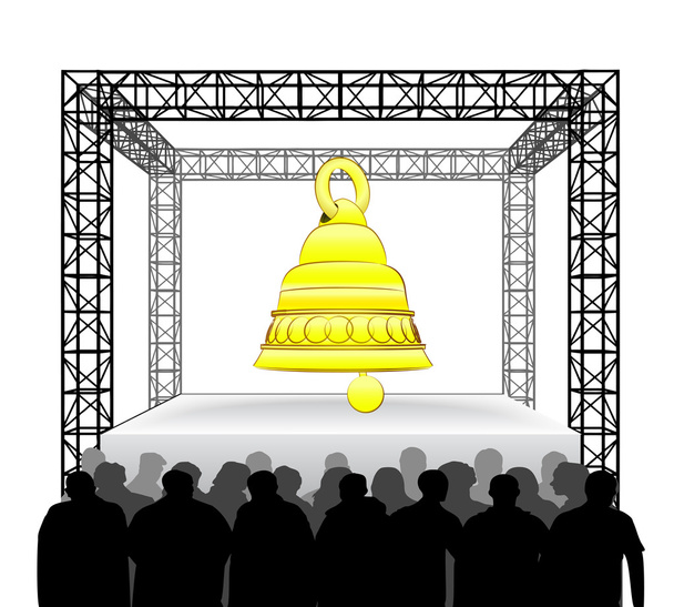 Welcome ring on festival stage - Vector, Image