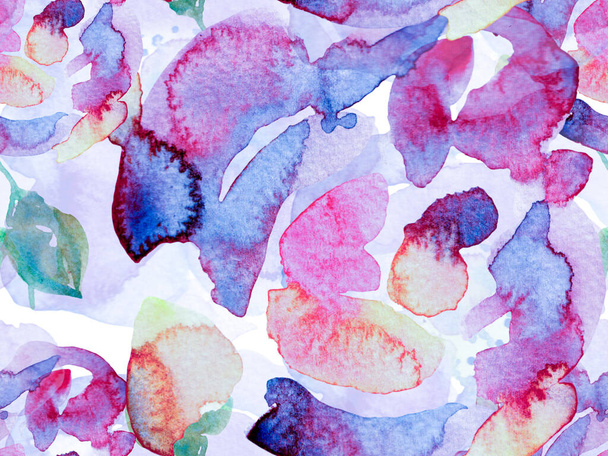 Watercolor leaves Seamless Pattern. - Foto, Imagen