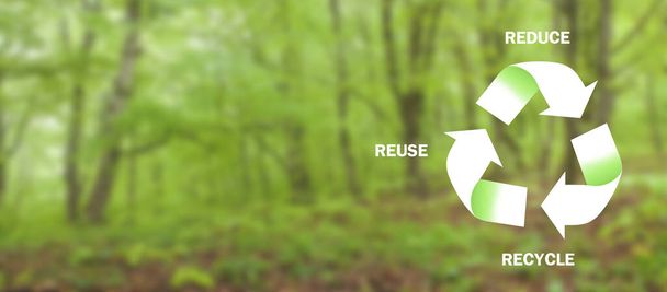 Reducir. Reutilizar. Reciclar. Ecología. Renovar concepto - Foto, Imagen