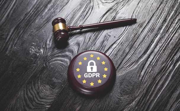 Judge gavel. GDPR- General Data Protection Regulation - Photo, Image