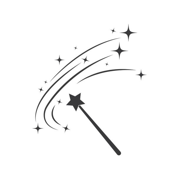 Zauberer Stick Assistent Symbol Logo Vektor Illustration - Vektor, Bild