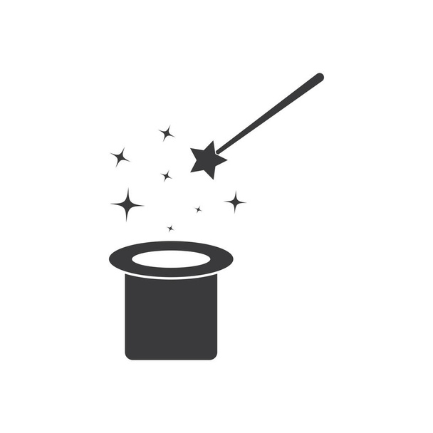 чарівник палиця чарівник значок логотип Векторні ілюстрації
 - Вектор, зображення