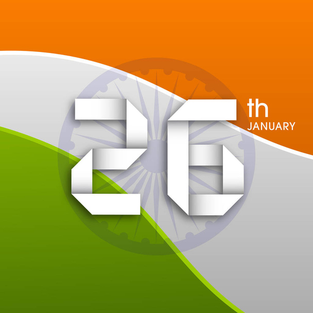 Illustrazione del giorno della repubblica indiana, 26 gennaio.  - Vettoriali, immagini
