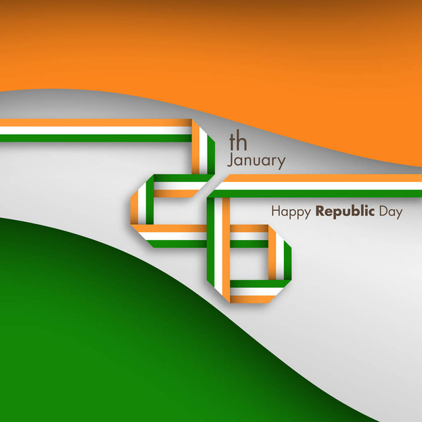 Illustratie van de dag van de Indiase republiek, 26 januari.  - Vector, afbeelding