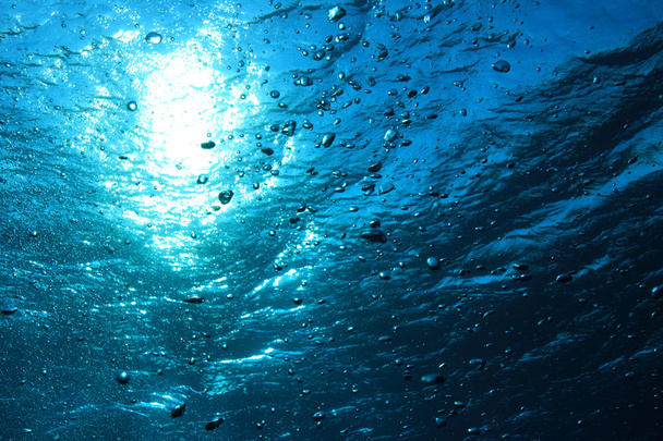 luchtbellen onderwater - Foto, afbeelding