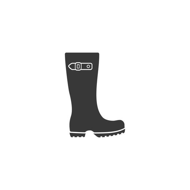 Icono de botas. Bota de lluvia, señal de zapatos. Vector - Vector, Imagen