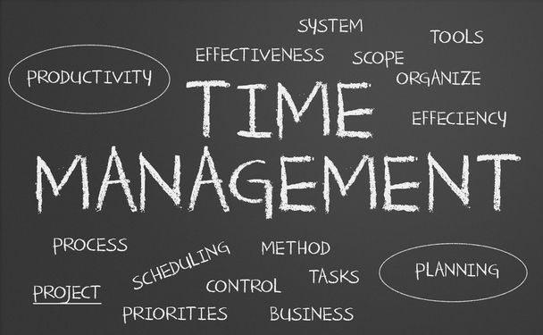 Time management szó felhő - Fotó, kép