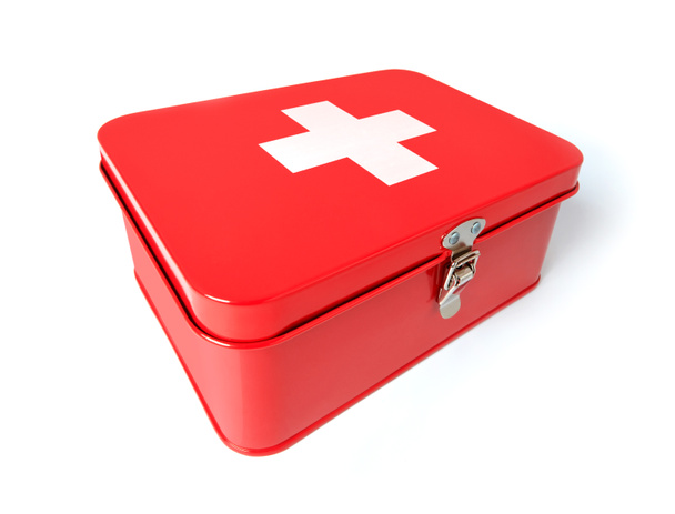 First aid kit on white background - Fotografie, Obrázek