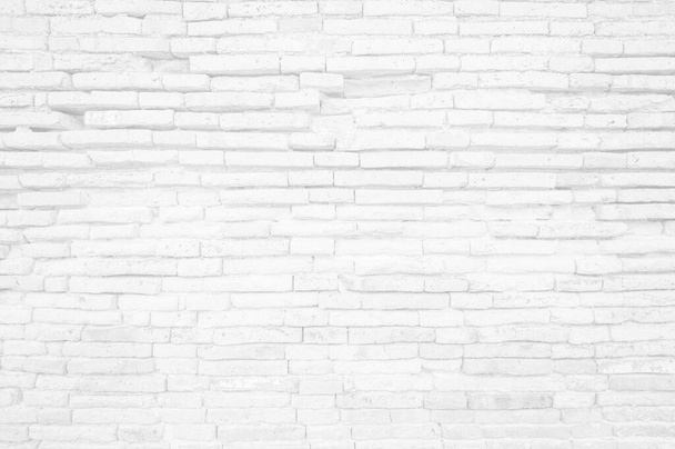Moderne blanc vintage texture murale en brique pour fond rétro blanc lavé vieux mur de briques surface Grungy Shabby fond texture altérée teinté vieux stuc gris clair et peinture mur de briques blanc. - Photo, image