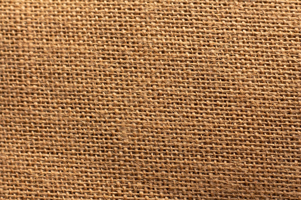 Textura de saco natural marrón claro para el fondo - Foto, imagen