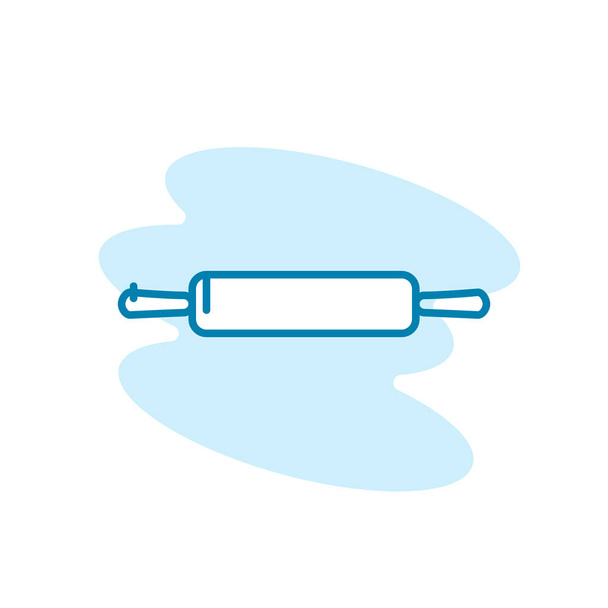 Illustration Vector graphic of rolling pin icon. Fit for bakery, cooking, kitchen utensil etc. - Vector, imagen