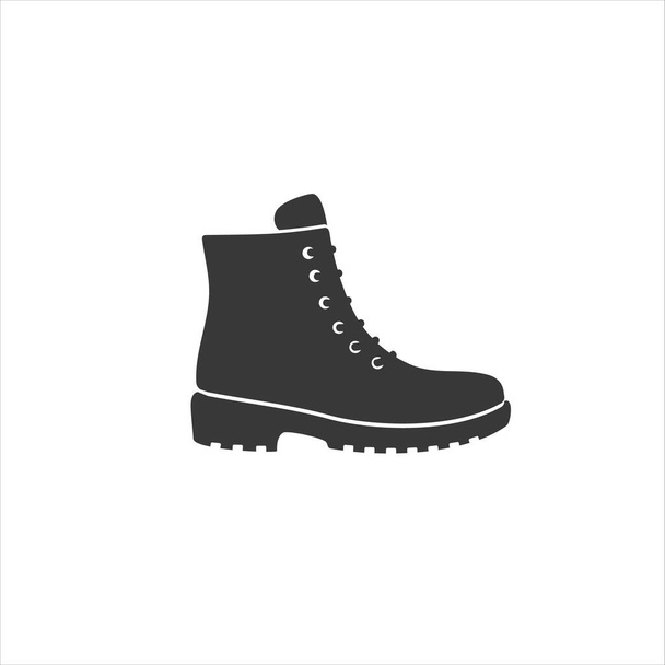 Boots shoes icon flat style vector modern flat style - Vector, Image