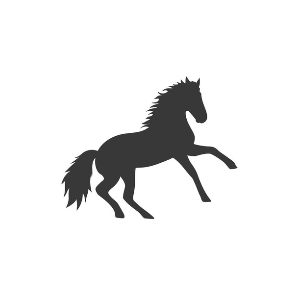 馬のアイコン、ベクトル、シルエットは、現代的なフラットスタイルをサイン - ベクター画像