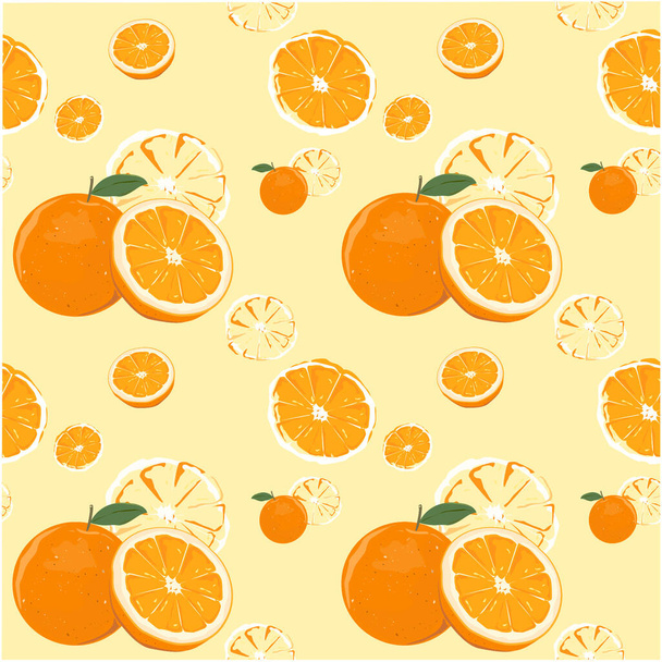 modello arancio senza cuciture, illustrazione vettoriale - Vettoriali, immagini