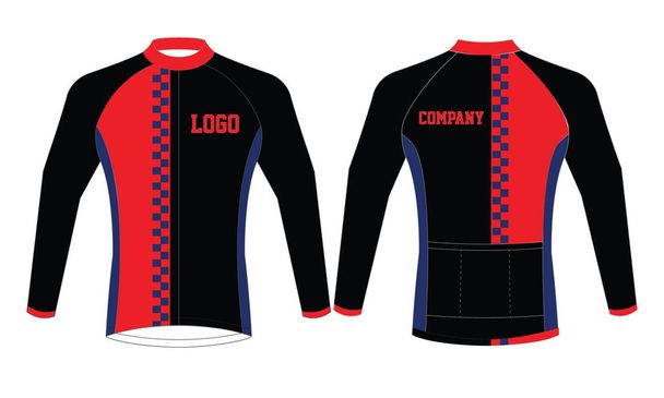 Custom Cycling Jerseys ontwerpt sjablonen Vector - Vector, afbeelding