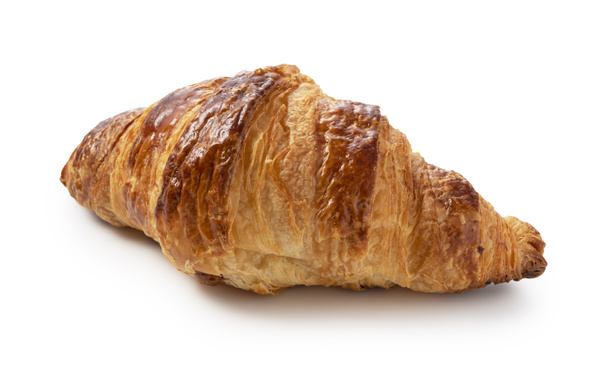 Jeden croissant na bílém pozadí - Fotografie, Obrázek