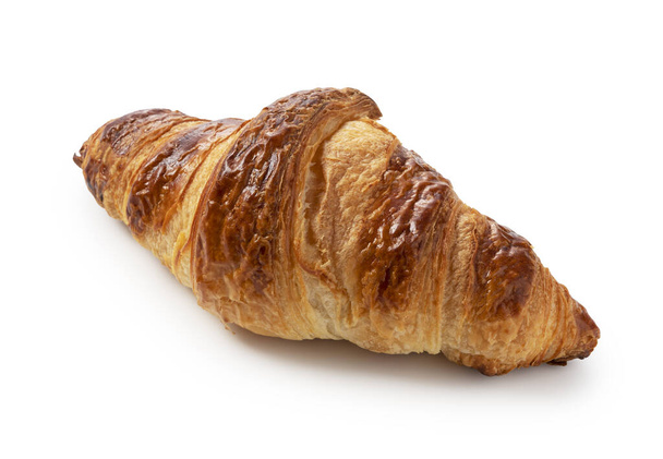 Jeden croissant na bílém pozadí - Fotografie, Obrázek