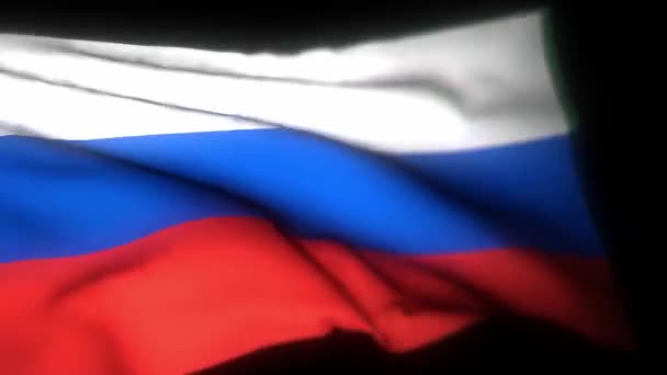 Флаг России, реалистичная 3D анимация размахивающего флагом. Флаг России, размахивающий ветром. Государственный флаг России. плавная анимация цикла. Высокое качество 4K, 3D рендеринг - Кадры, видео