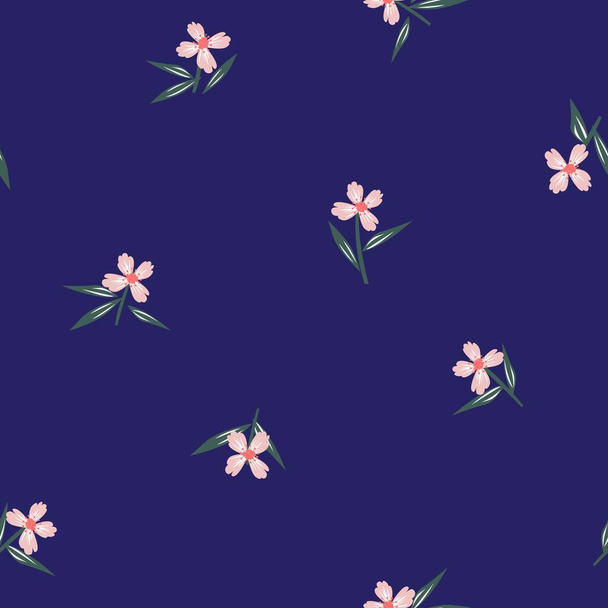 Μπλε τροπική floral βοτανική απρόσκοπτη μοτίβο φόντο κατάλληλο για εκτυπώσεις μόδας, γραφικά, υπόβαθρα και χειροτεχνίες - Διάνυσμα, εικόνα