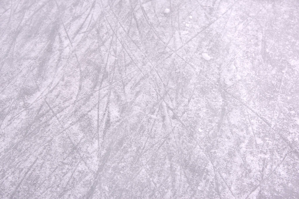 Photo of ice background with traces of the skate blade - Photo, Image