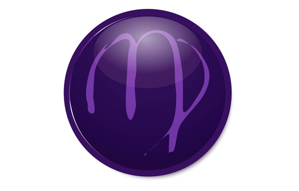 Purple 12 constellation icon : Virgo - Vector, Image