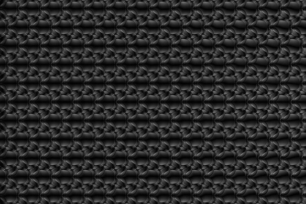 textura minimalismo abstracto 3d en monocromo, plata oscura. Con muchos detalles geométricos, reflexión espacial, esquinas y kradrats, decoración de paredes - Foto, Imagen