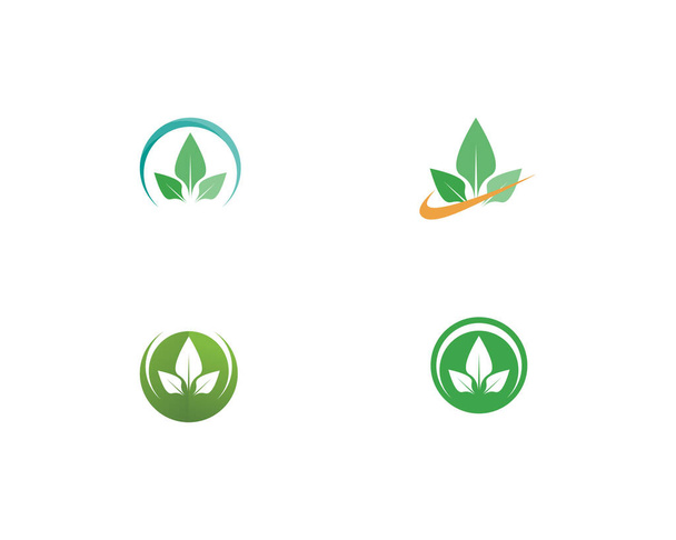 Projekt logo wektora drzew, koncepcja przyjazna dla środowiska - Zdjęcie, obraz