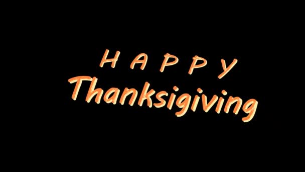 Le jour de Thanksgiving. Happy Thanksgiving animation - Séquence, vidéo
