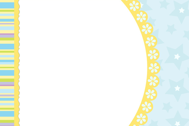 Blank template for greetings card - Vector, afbeelding