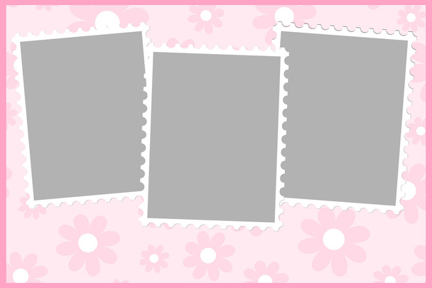 Blank template for greetings card - Vektor, Bild