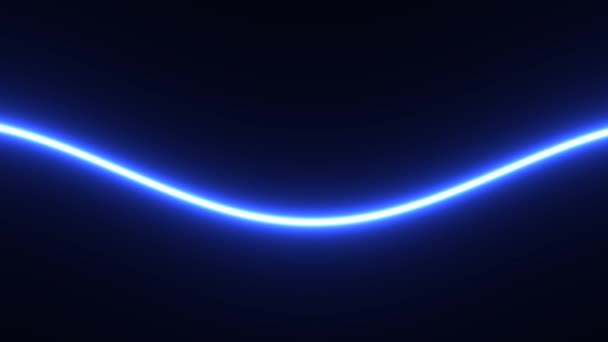 Corriente de hilo de luz azul ondeando suavemente a través del marco - Metraje, vídeo