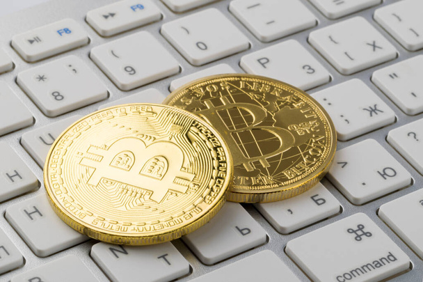cryptocurrency coin, bitcoin, concept of electronic money - Foto, Imagem