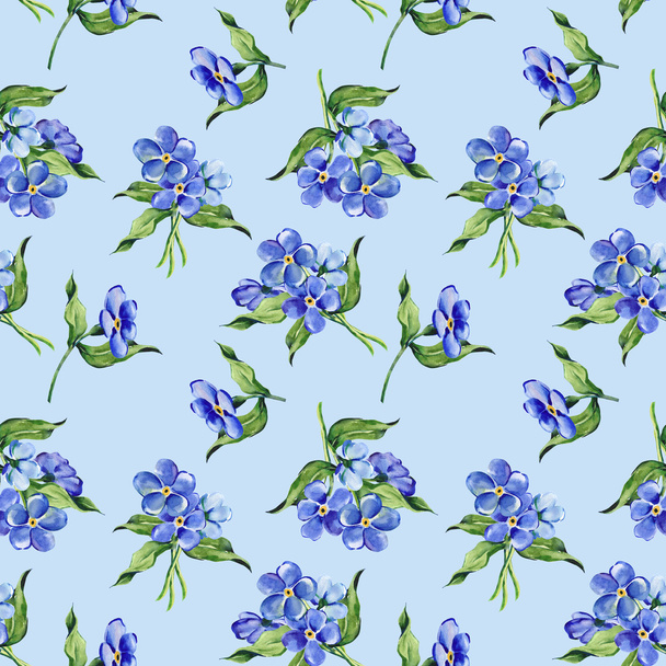 Forget-me-not Flowers Pattern - Фото, изображение