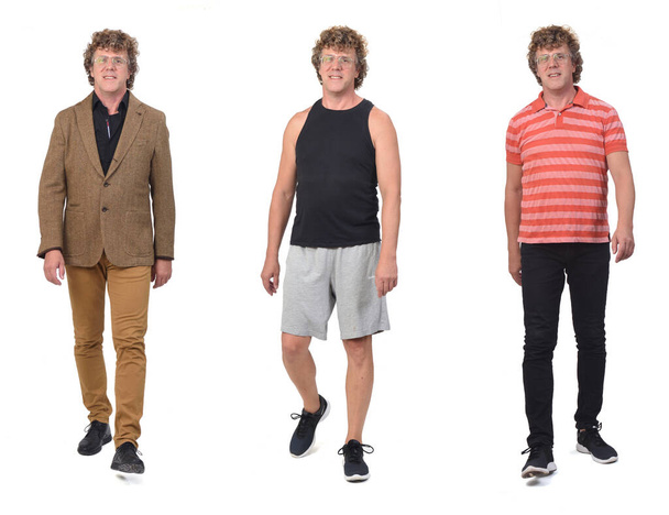 front view of the same man with different outfits - Photo, Image