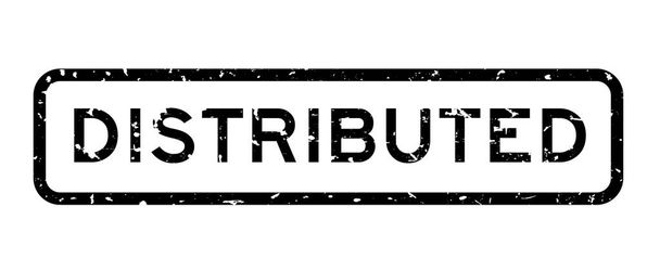 Grunge negro distribuido palabra sello de goma cuadrada sobre fondo blanco - Vector, Imagen