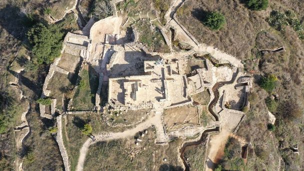 Castel National Park em Jerusalém, vista aérea Drone vista de cima para baixo, Israel  - Foto, Imagem