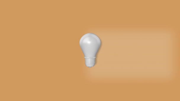 Vidéo 4k de l'icône de l'ampoule avec les rayons qui en émanent. - Séquence, vidéo