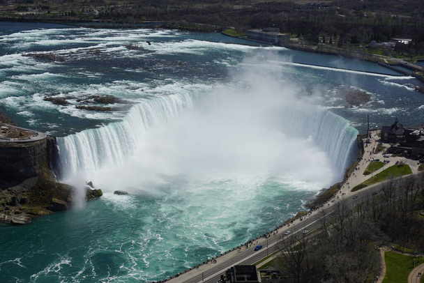 View on Horseshoe fall, Niagara Falls seen in sunny day from canadian side - Photo, Image