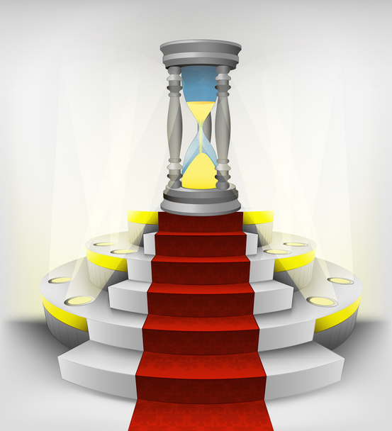 Time counting on round podium - Vector, Image