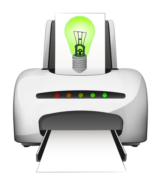 Green bulb - Vector, Image