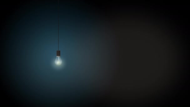 4k video of light bulb icon isolated on dark background. - Footage, Video
