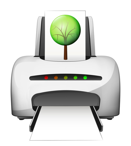 Printed tree - Vector, Image