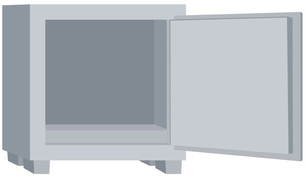 Пустой сейф с открытой дверью
 - Вектор,изображение