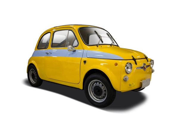 Classic Italian mini sport car isolated on white background - Zdjęcie, obraz