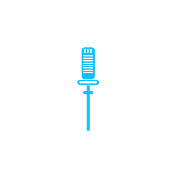 Sound recording equipment icon flat. Blue pictogram on white background. Vector illustration symbol - Vector, Image